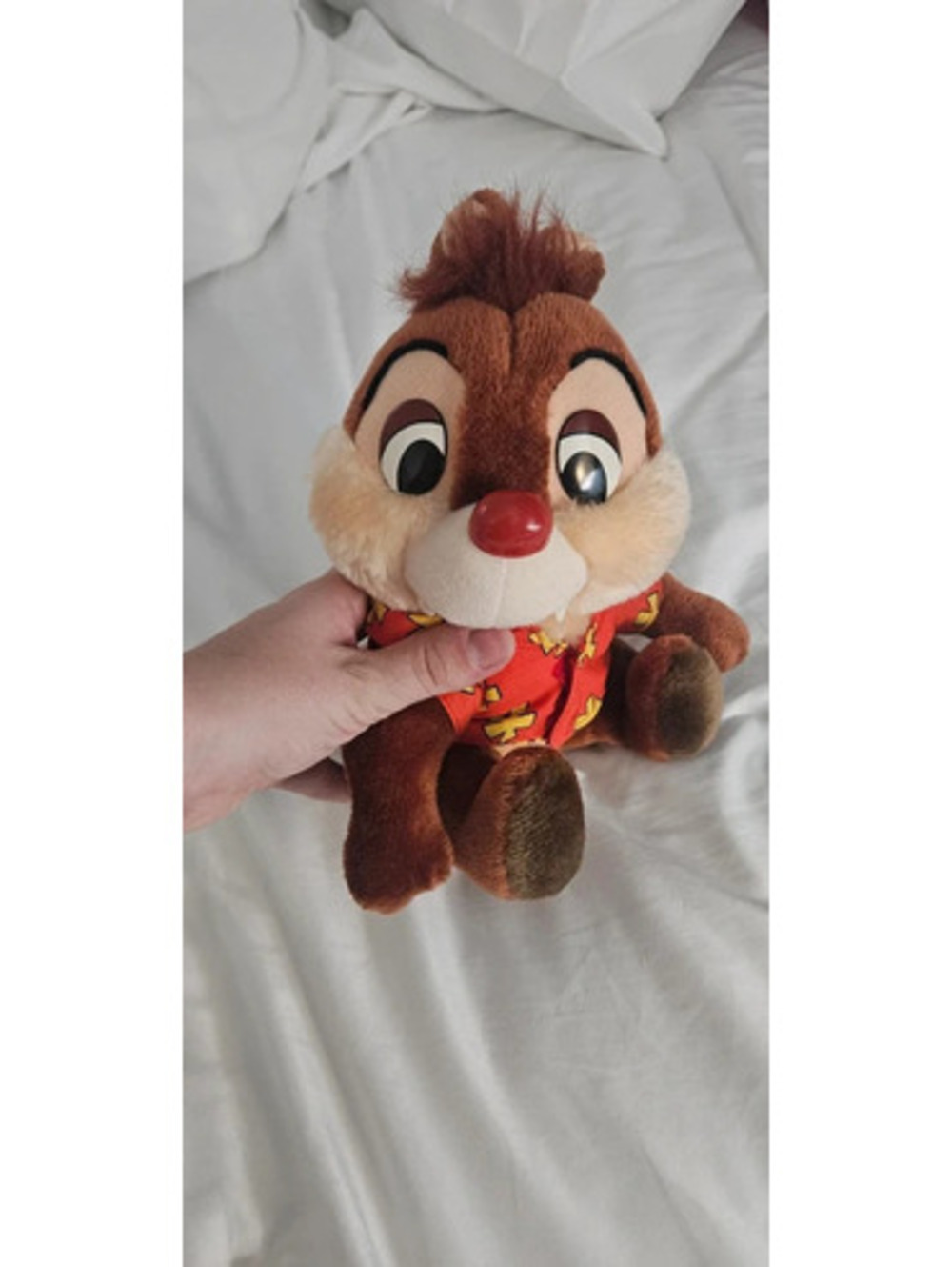 Vintage Disney Chip Plush Toy with Red Bandana
